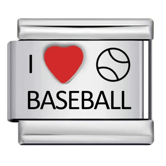 I <3 Baseball - – Italian Charm Bracelet by Charmette