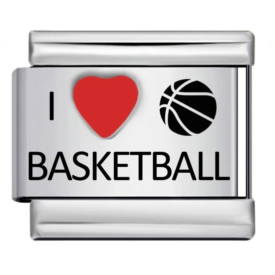 I <3 Basketball - – Italian Charm Bracelet by Charmette