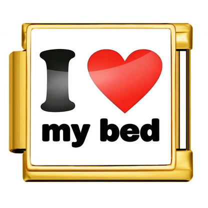 I <3 my bed - – Italian Charm Bracelet by Charmette