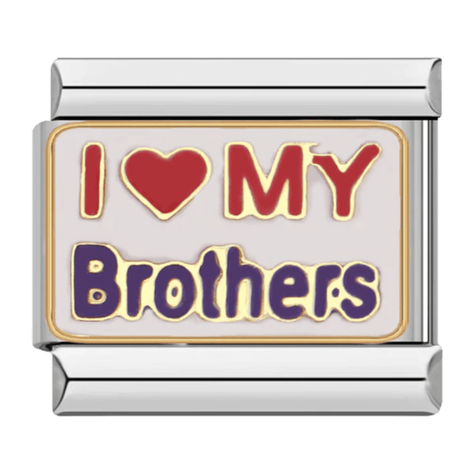 I <3 My Brothers - – Italian Charm Bracelet by Charmette
