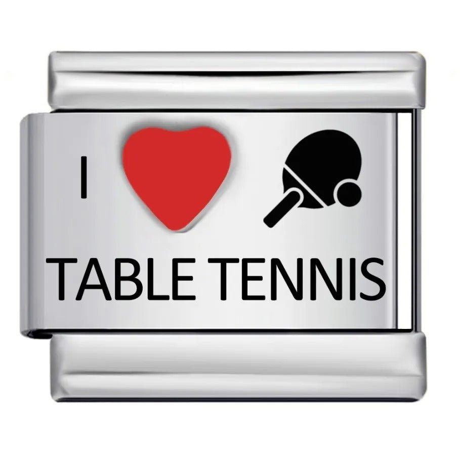 I <3 Table Tennis - – Italian Charm Bracelet by Charmette