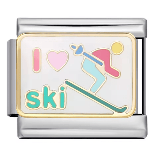 I <3 to Ski - – Italian Charm Bracelet by Charmette