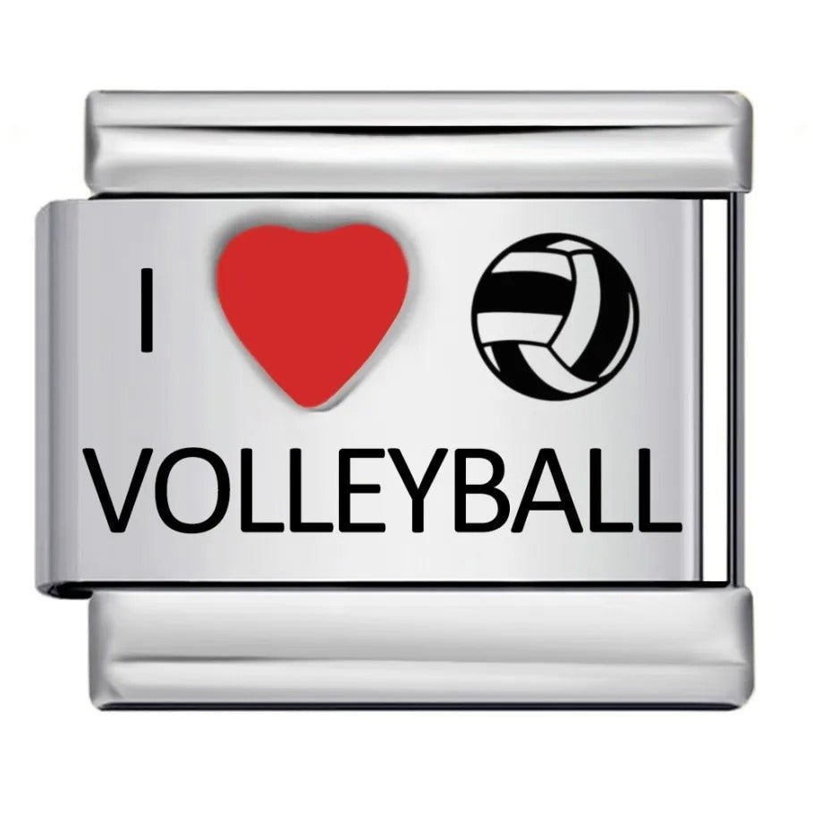 I <3 Volleyball - – Italian Charm Bracelet by Charmette