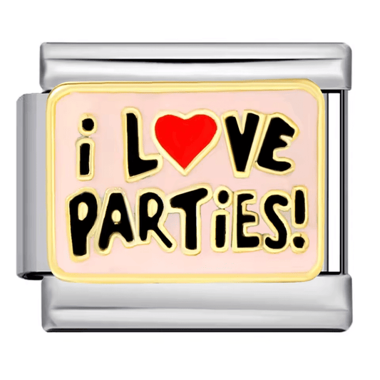 i love parties Italian charm 9mm bracelet link