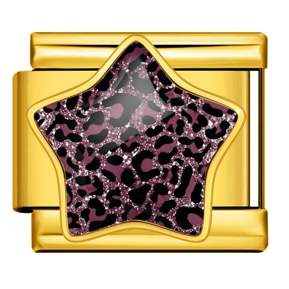 Leopard Print Star - – Italian Charm Bracelet by Charmette
