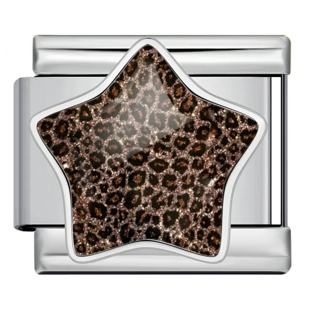 Leopard Print Star - – Italian Charm Bracelet by Charmette