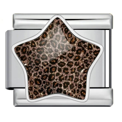 Leopard Print Star - – Italian Charm Bracelet by Charmette