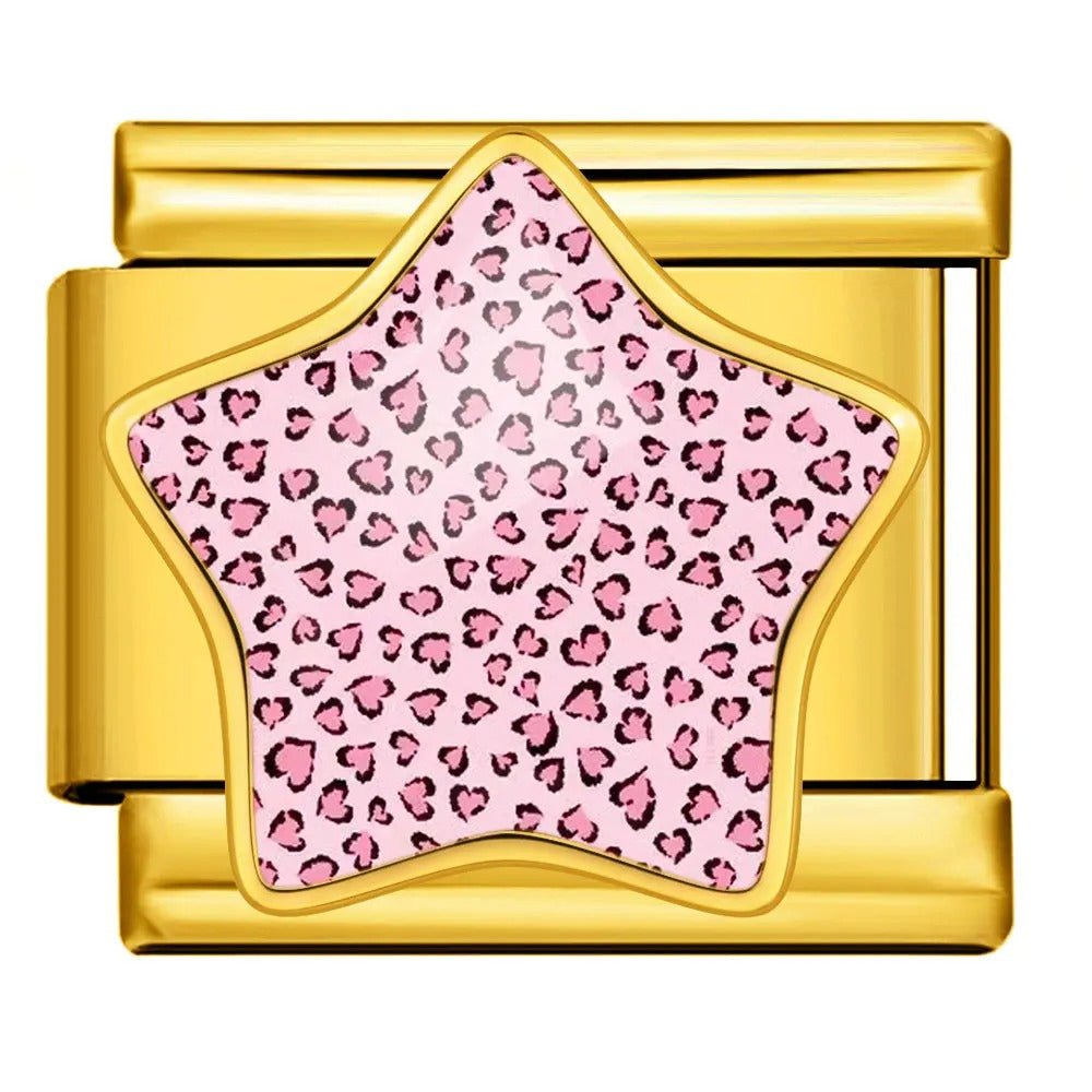 Leopard Print Star - – Italian Charm Bracelet by Charmette