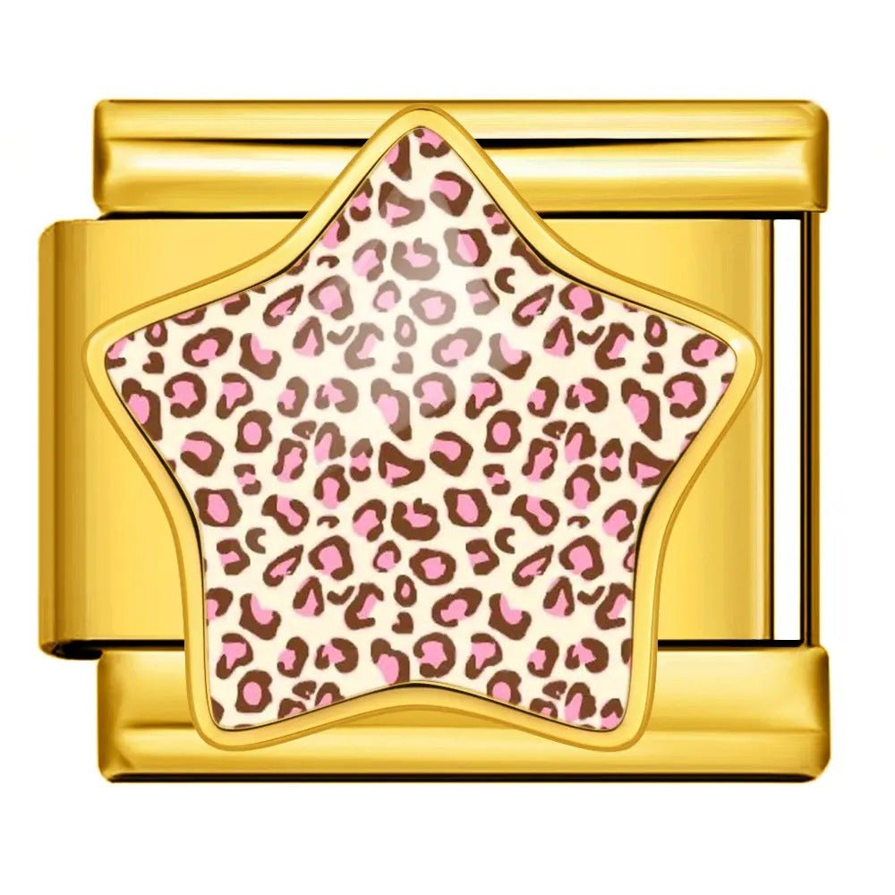 Leopard Print Star - – Italian Charm Bracelet by Charmette