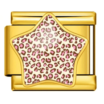 Leopard Print Star - – Italian Charm Bracelet by Charmette