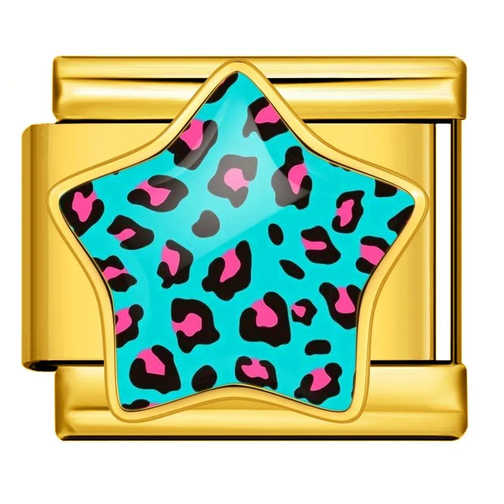Leopard Print Star - – Italian Charm Bracelet by Charmette