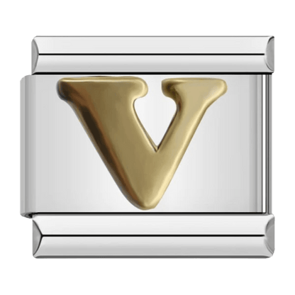 Letter (V) - – Italian Charm Bracelet by Charmette