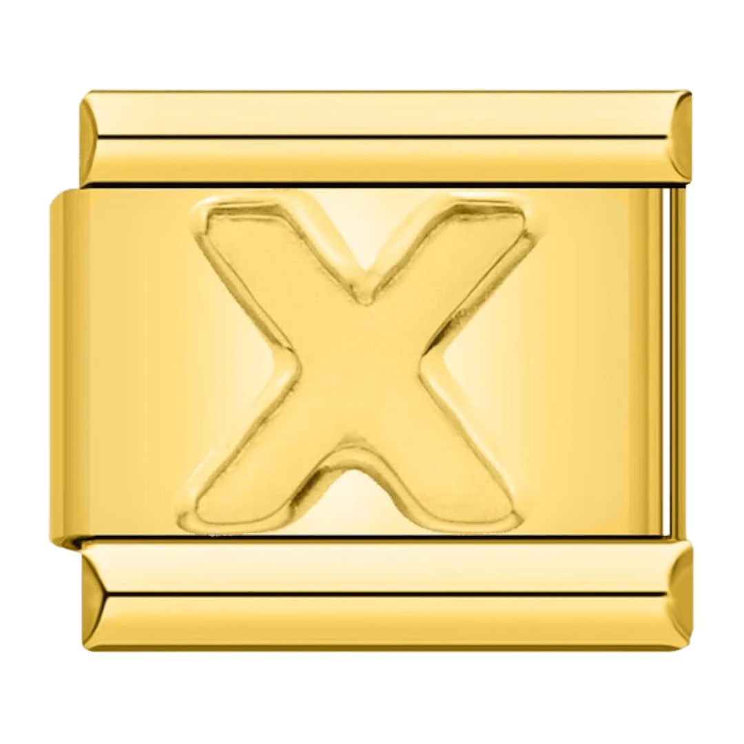 letter X alphabet Italian charm 9mm for Italian charm bracelet