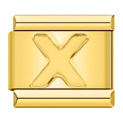 letter X alphabet Italian charm 9mm for Italian charm bracelet