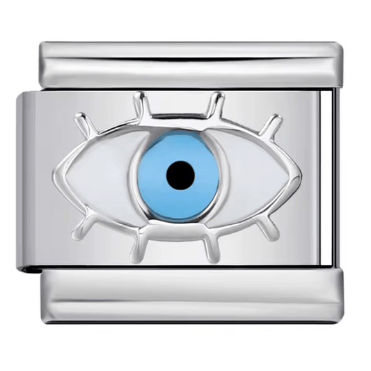 Light Blue Evil Eye - – Italian Charm Bracelet by Charmette