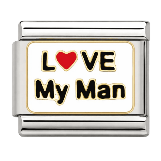 Love My Man - – Italian Charm Bracelet by Charmette