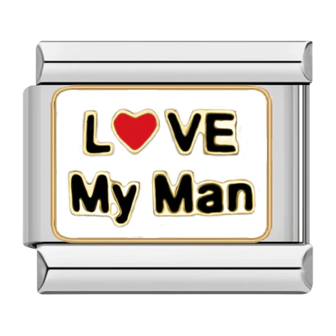 Love My Man - – Italian Charm Bracelet by Charmette