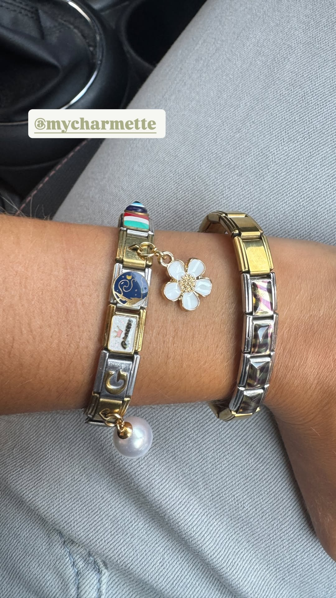 modern italian charm bracelet gift idea for her