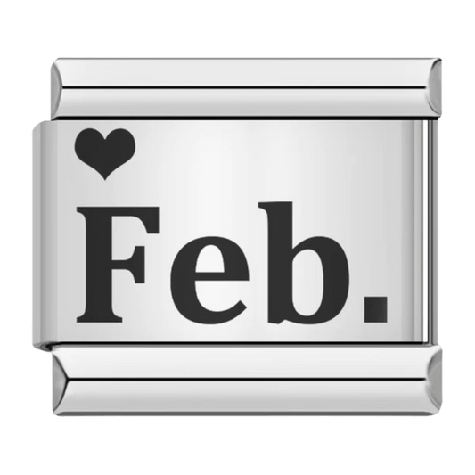 Month (Febuary) - – Italian Charm Bracelet by Charmette
