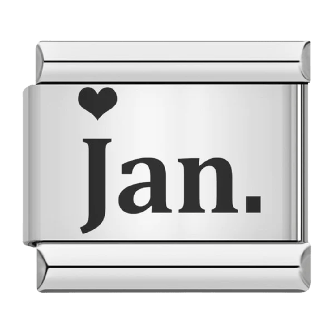 Month (January) - – Italian Charm Bracelet by Charmette