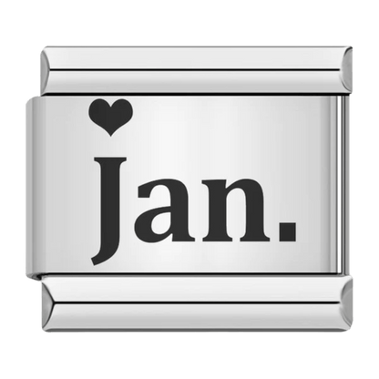 Month (January) - – Italian Charm Bracelet by Charmette