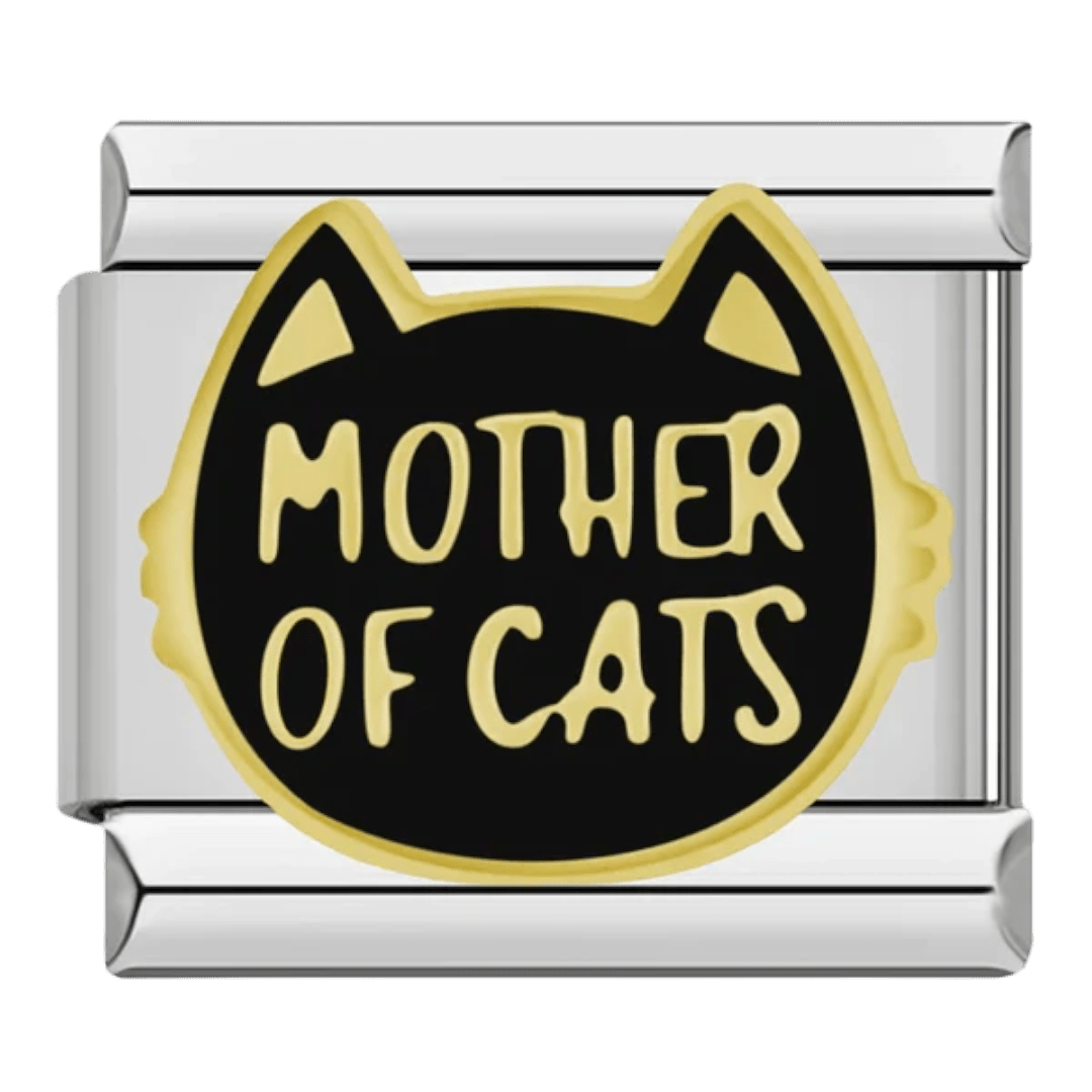 mother of cats Italian charm 9mm bracelet link
