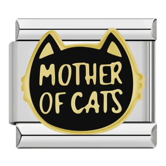 mother of cats Italian charm 9mm bracelet link