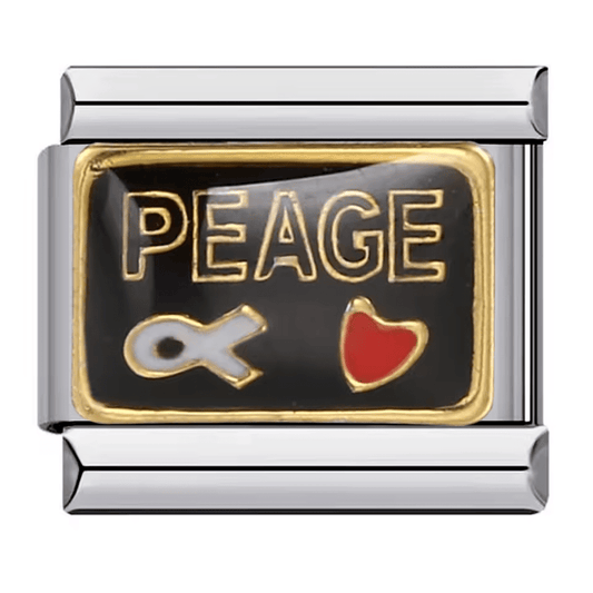 Peace - – Italian Charm Bracelet by Charmette
