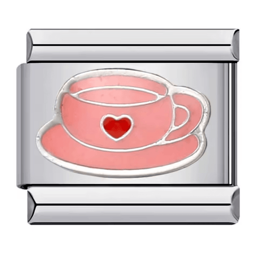 Pink <3 Coffee - – Italian Charm Bracelet by Charmette