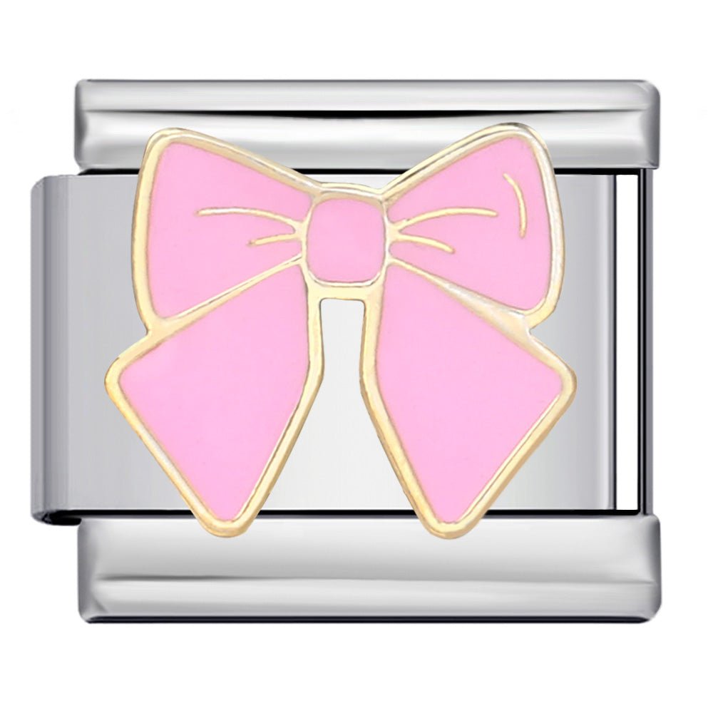 Pink Bow -– Italian Charm Bracelet by Charmette