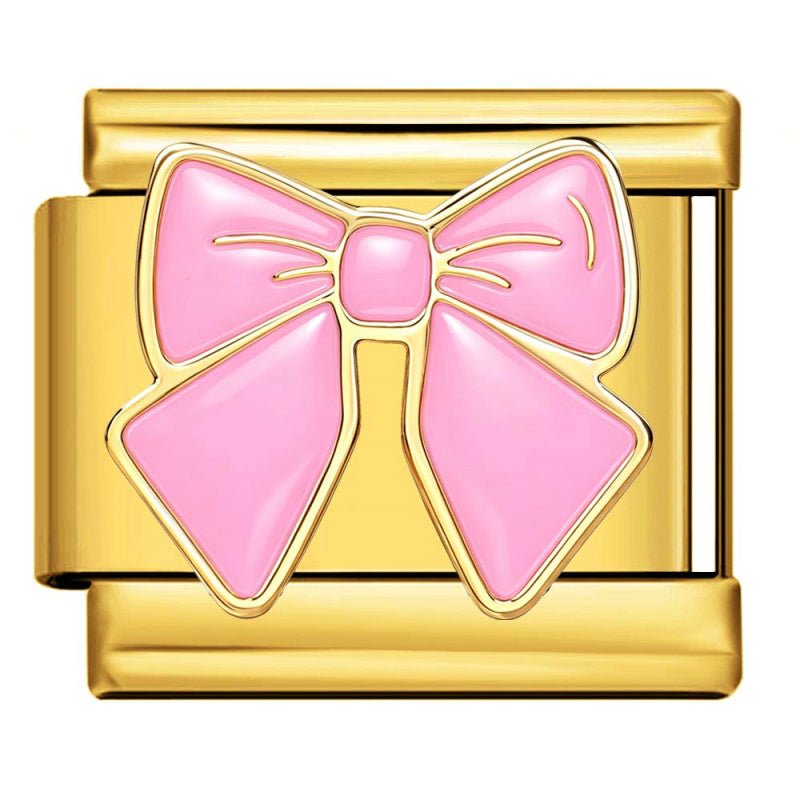 Pink Bow -– Italian Charm Bracelet by Charmette
