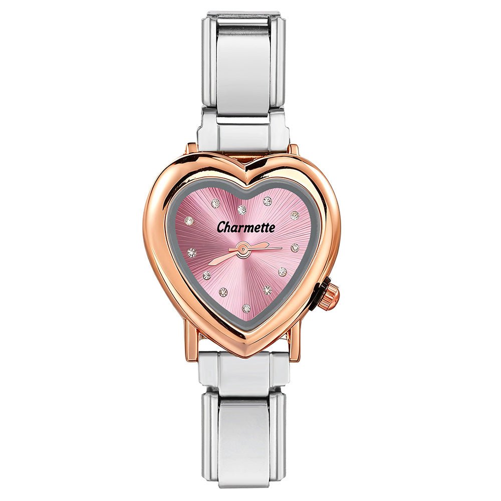 Pink Italian Charm Watch -– Italian Charm Bracelet by Charmette