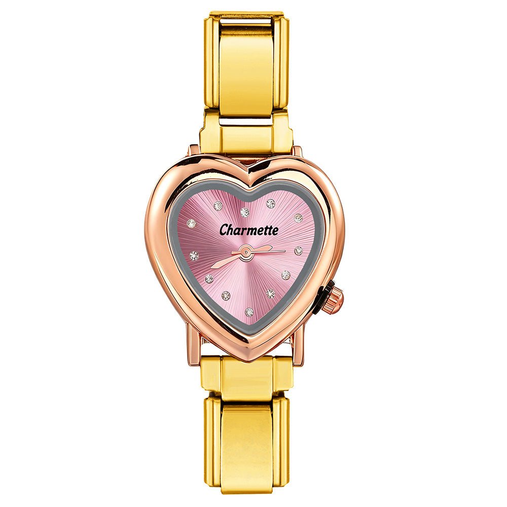 Pink Italian Charm Watch -– Italian Charm Bracelet by Charmette