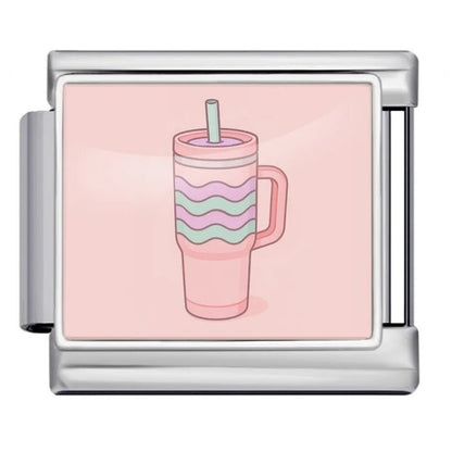 Pink Tumbler - – Italian Charm Bracelet by Charmette