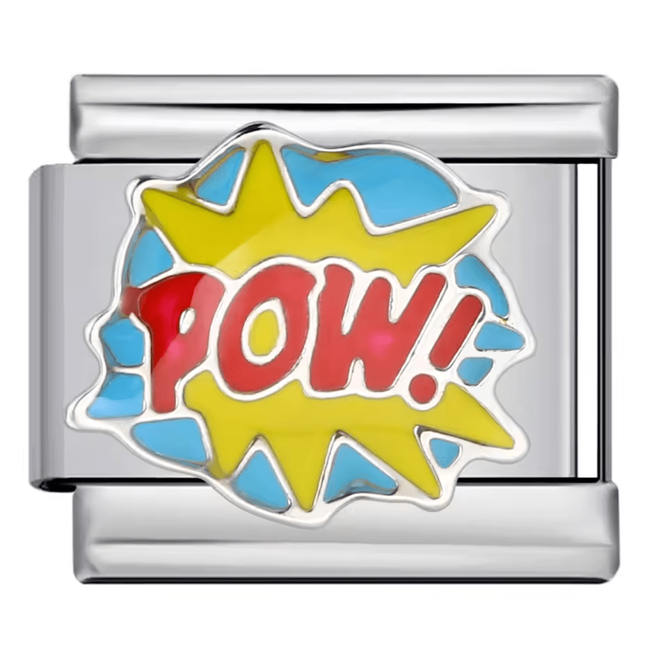 pow comic style Italian charm 9mm bracelet charm