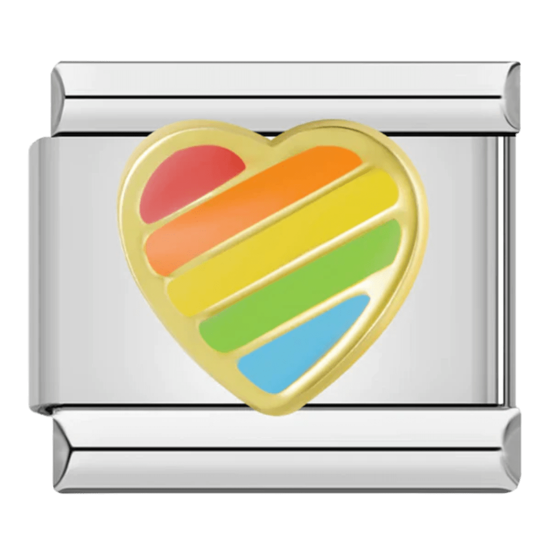 Rainbow Heart - – Italian Charm Bracelet by Charmette