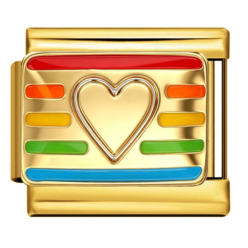 Rainbow Heart -– Italian Charm Bracelet by Charmette