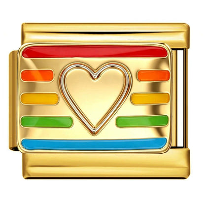 Rainbow Heart -– Italian Charm Bracelet by Charmette