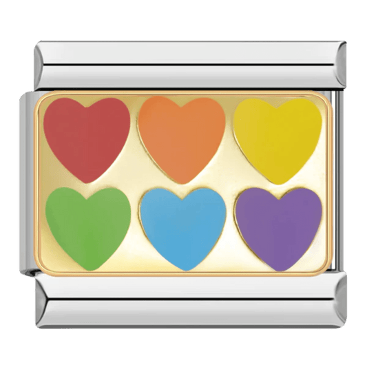 Rainbow Hearts - – Italian Charm Bracelet by Charmette