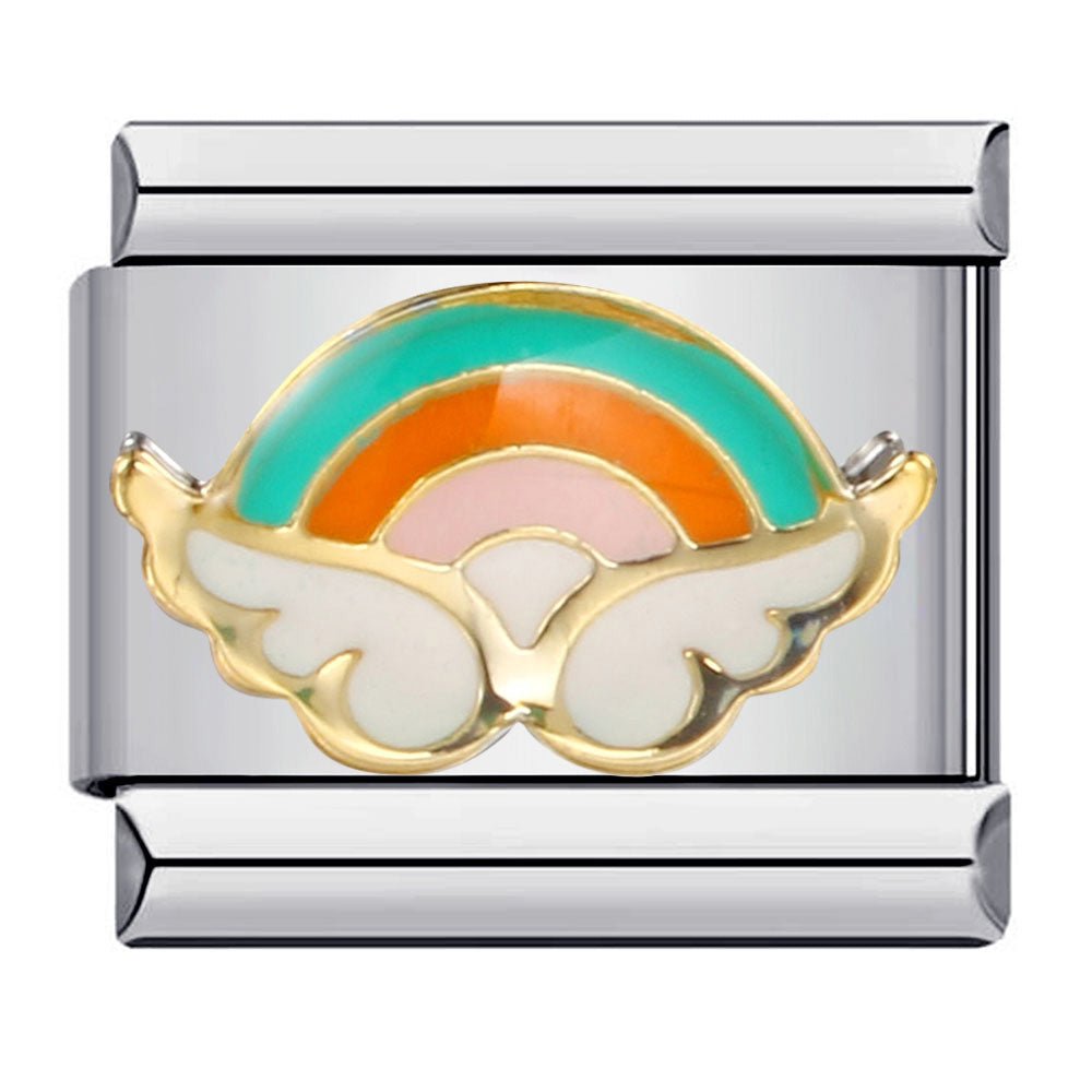 Rainbow wings -– Italian Charm Bracelet by Charmette