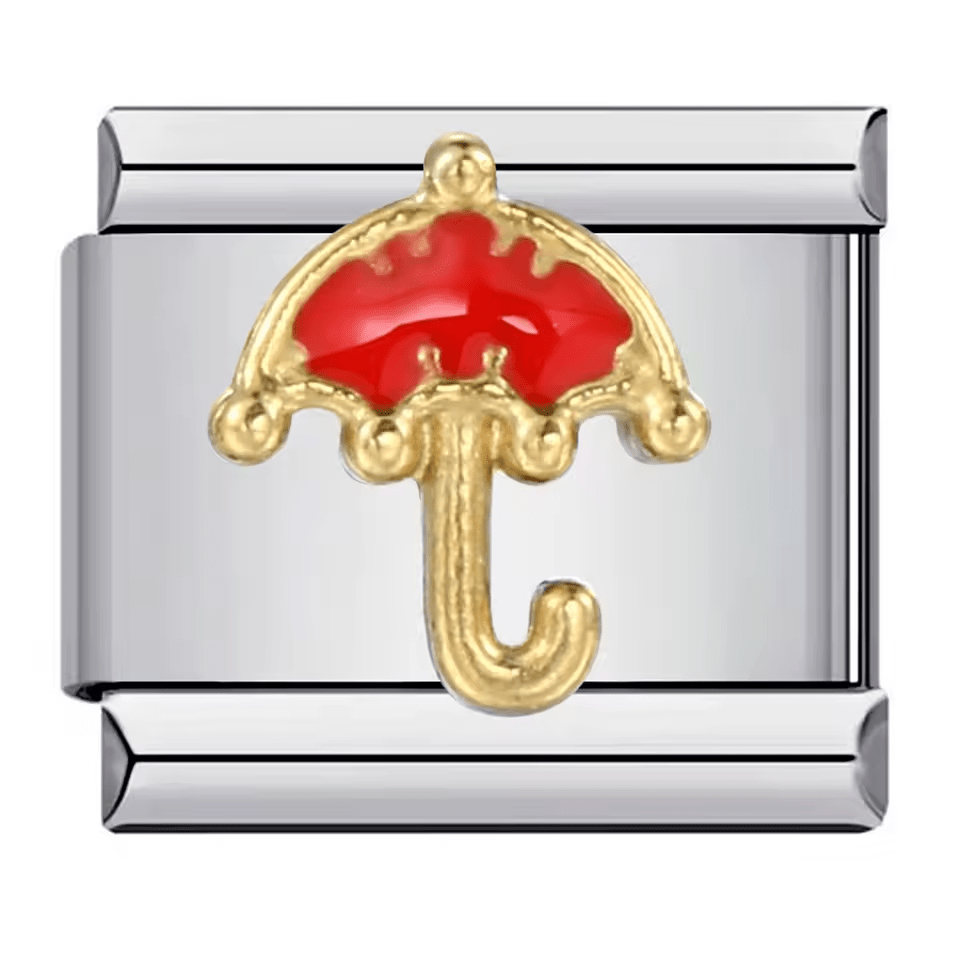 red umbrella Italian charm 9mm bracelet link