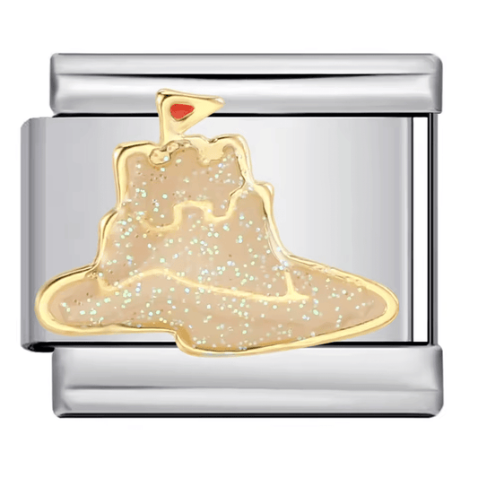 sandcastle beach Italian charm 9mm bracelet charm