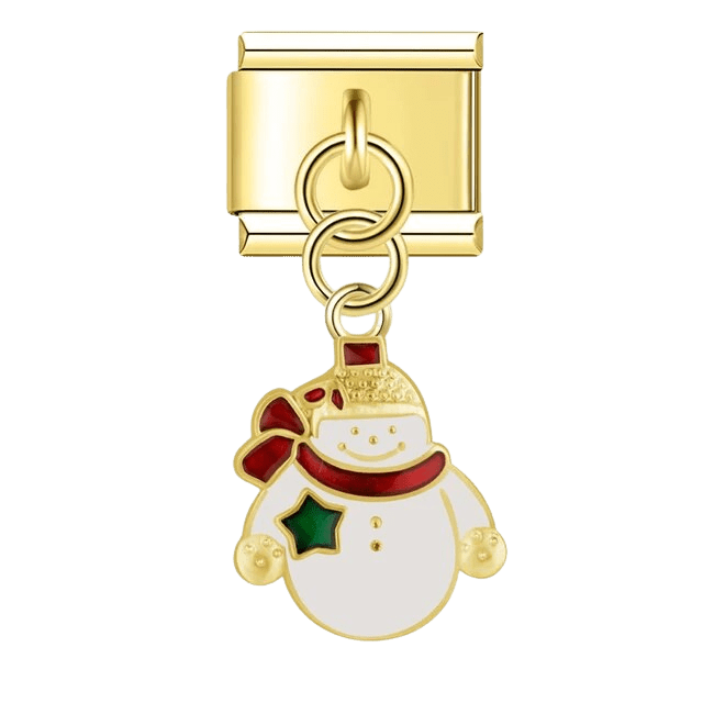 snowman dangle Italian charm 9mm bracelet link