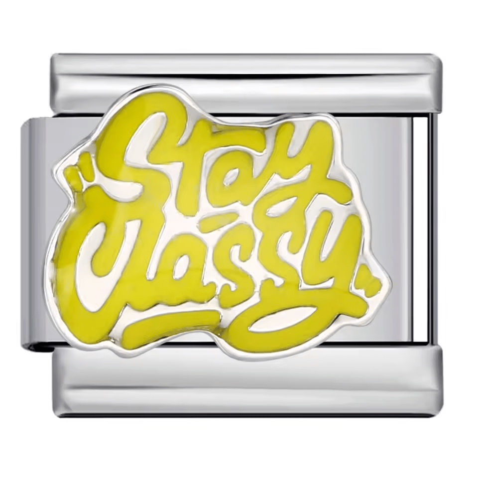 stay classy Italian charm 9mm bracelet charm