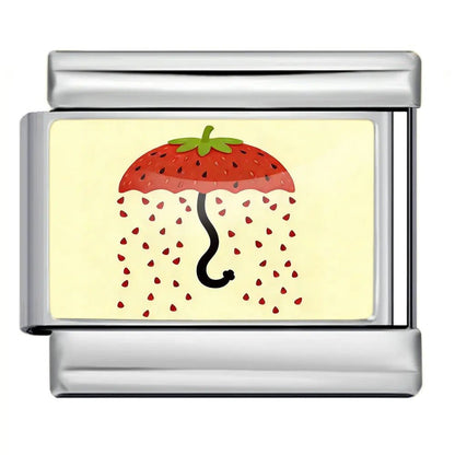 Strawberry Umbrella - – Italian Charm Bracelet by Charmette