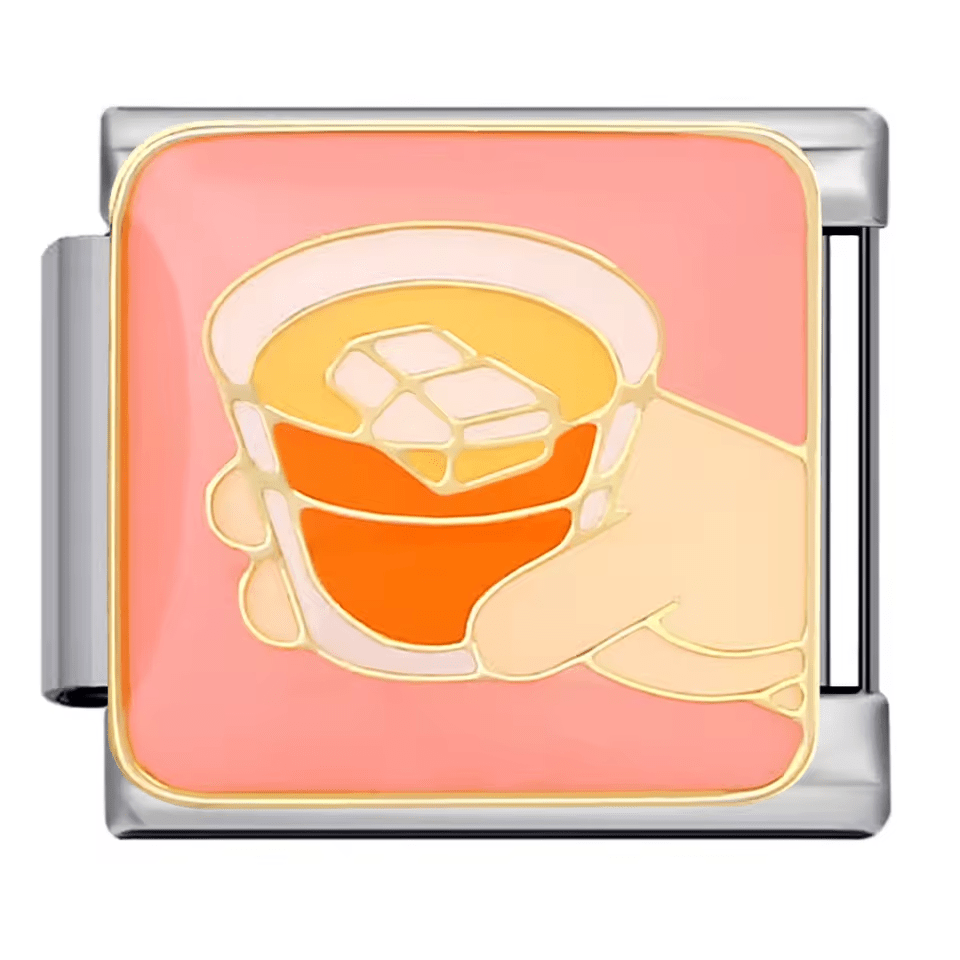 tea cup Italian charm 9mm bracelet link