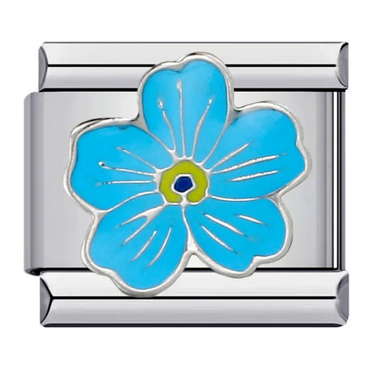 Tropical Blue Flower - – Italian Charm Bracelet by Charmette