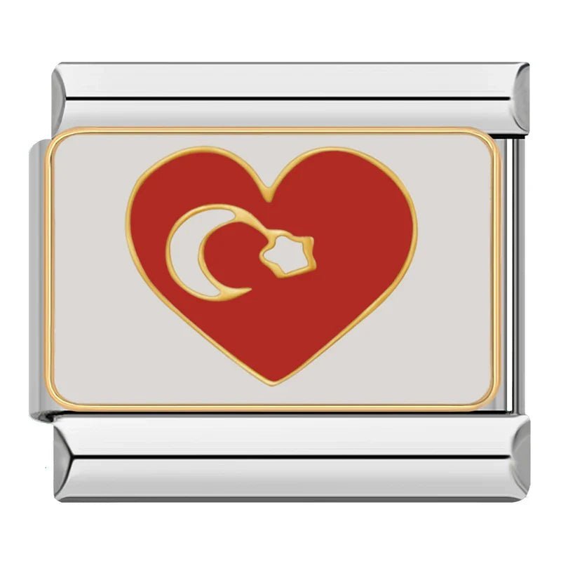 Turkey Heart - – Italian Charm Bracelet by Charmette
