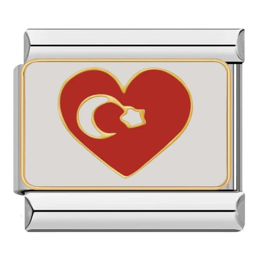 Turkey Heart - – Italian Charm Bracelet by Charmette