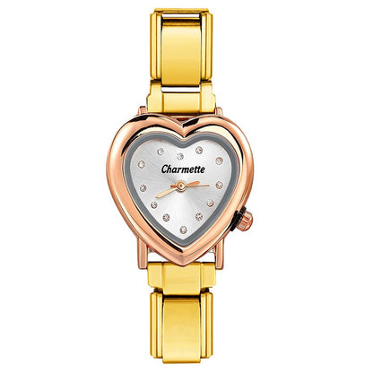 White Italian Charm Watch -– Italian Charm Bracelet by Charmette